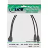 InLine USB 3.0 Premium adapterkabel 2x USB-A stekker / mainboard-header, 0,40 m