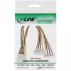 InLine interne stroom-Y-kabel 1x 4pol Molex / 2x 4pol Molex haaks 0,15 m