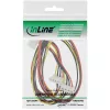 Intern stroomkabel InLine 29654A 1x 4pin Molex / 4x 4pin Molex 1m