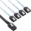 InLine SAS Connector kabel Mini SAS SFF8087 naar 4x SATA Crossover OCF 1m