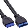 InLine USB 3.0 verlenging interne header stekker/bus 33448I 0,35 m