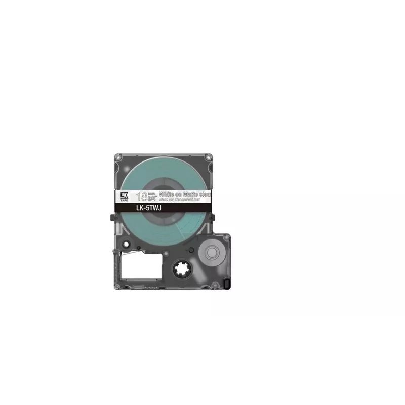 Labeltape Epson LK-5TWJ transparant wit thermotransfer 1,8 cm