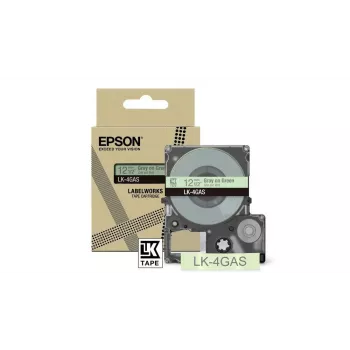Labeltape Epson LK-4GAS grijs lichtgroen thermotransfer 1,2 cm