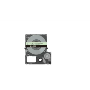Labeltape Epson LK-4GAS grijs lichtgroen thermotransfer 1,2 cm