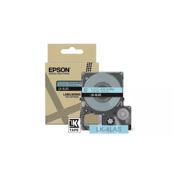 Labelband Epson LK-4LAS grijs lichtblauw thermotransfer 1,2 cm