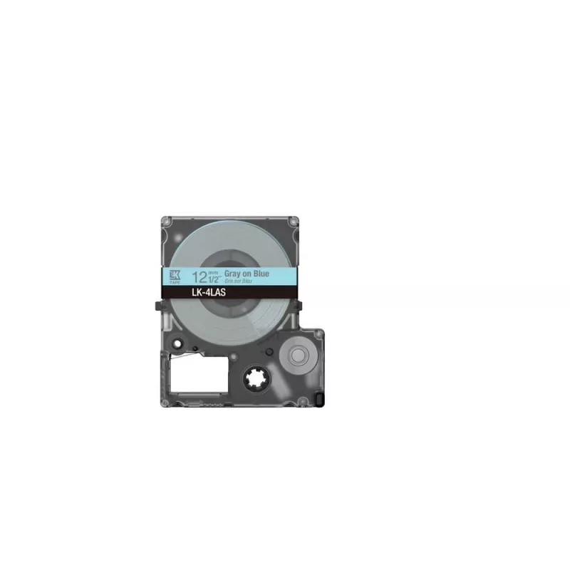 Labelband Epson LK-4LAS grijs lichtblauw thermotransfer 1,2 cm