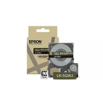 Etikettenprinter Epson LK-5QWJ kaki wit thermotransfer 1,8 cm
