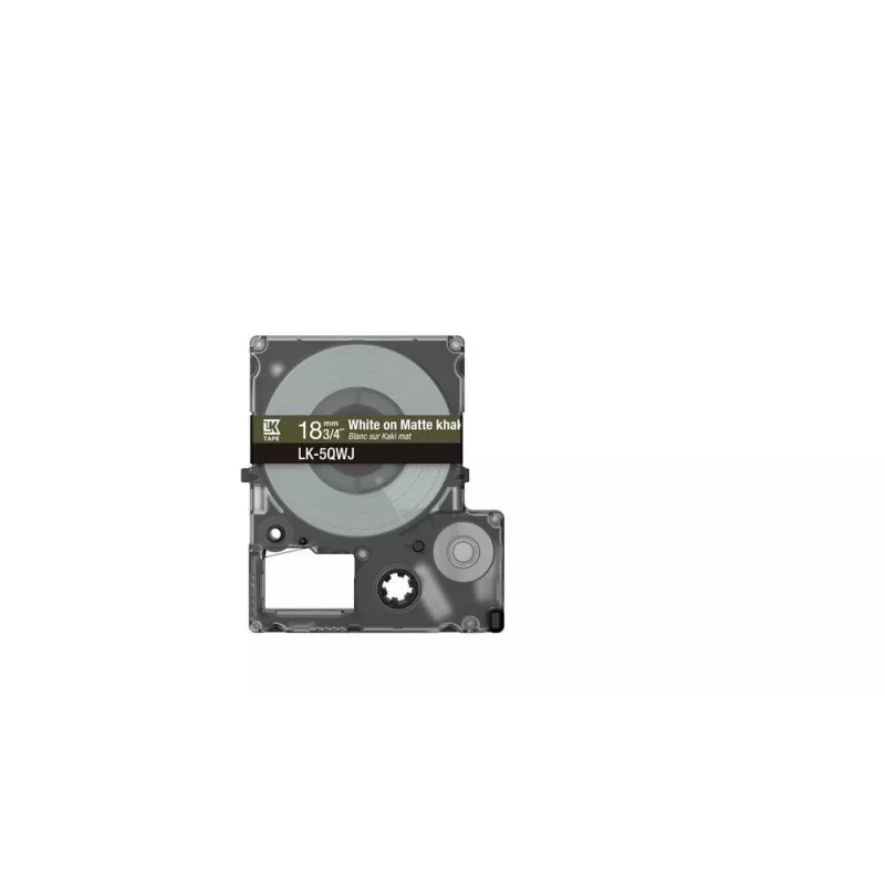 Etikettenprinter Epson LK-5QWJ kaki wit thermotransfer 1,8 cm