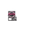 Labelband Epson LK-4PBF zwart roze thermotransfer 1,2 cm