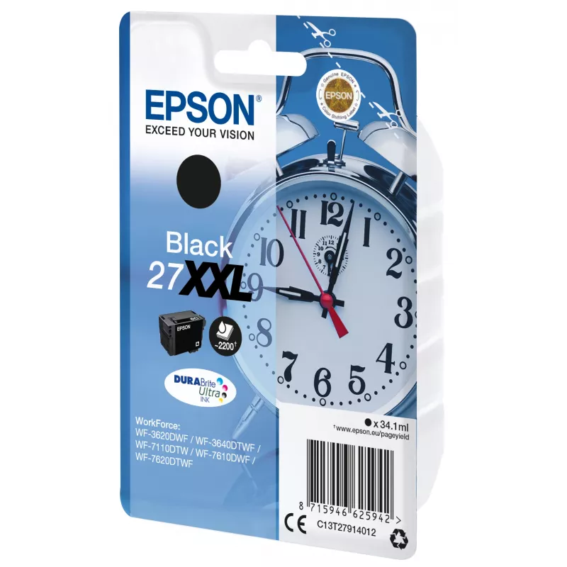 Epson enkelpack zwart 27XXL DURABrite Ultra inkt