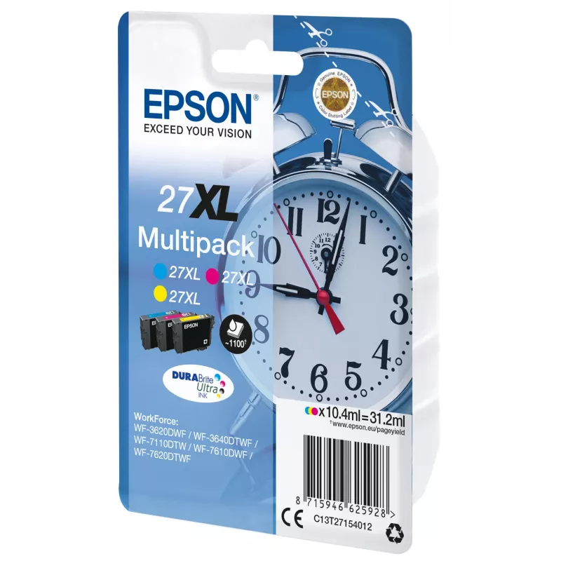 Epson wekker multipack 3-kleurig 27XL DURABrite Ultra inkt