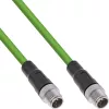 InLine industrie-netwerkkabel, M12 8-polig X-gecodeerd stekker/stekker, Cat.6A PUR 3m