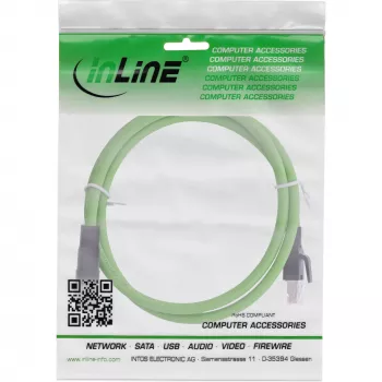 InLine industrie-netwerkkabel, M12 8-polig X-gecodeerd naar RJ45 stekker, Cat.6A PUR 3m