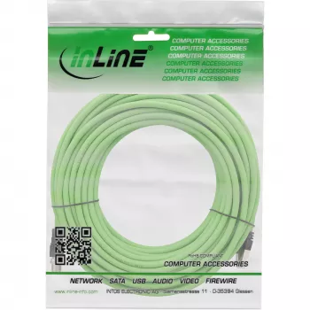 InLine industrie-netwerkkabel, M12 8-polig X-gecodeerd naar RJ45-stekker, Cat.6A PUR 10 m