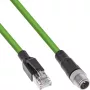 InLine industriële netwerkkabel, M12 8-polig X-gecodeerd naar RJ45-stekker, Cat.6A PUR 20m