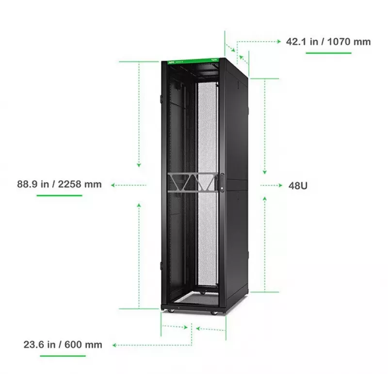 APC NetShelter SX Gen 2 AR3107B2 netwerkkast, hoogte 2258 mm
