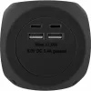 InLine Charging Cube InLine 16499B 3x randaarde 2x USB-C 2x USB-A zwart 2m