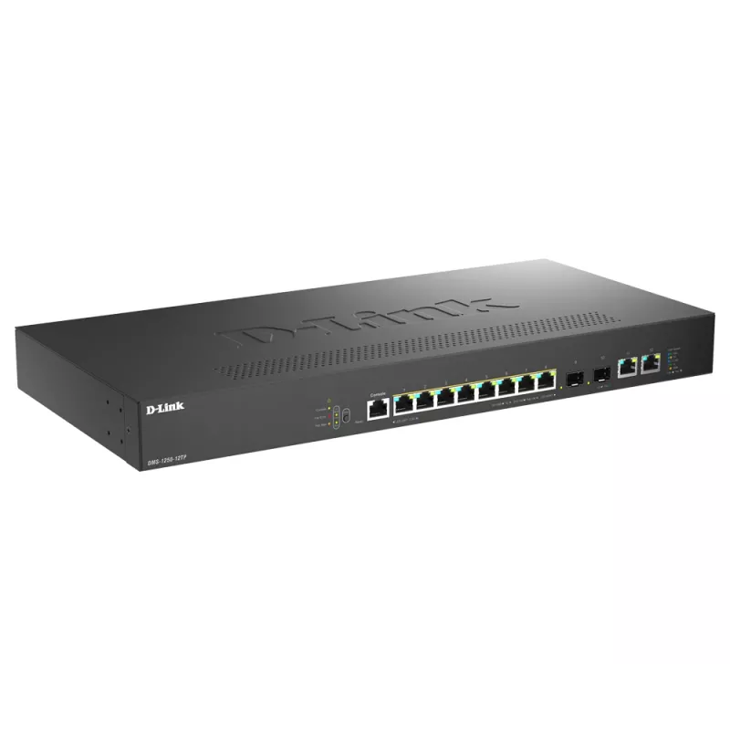 D-Link DMS-1250-12TP/E netwerkswitch managed 2.5G Ethernet (100/1000/2500) Power over Ethernet (PoE) zwart
