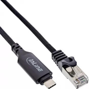 Netwerkkabel InLine 33381B USB-C naar RJ45 Gigabit 5m zwart