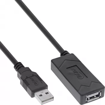 InLine USB 2.0 actieve verlengkabel USB-A stekker/bus 5 m 0,48 Gbit/s