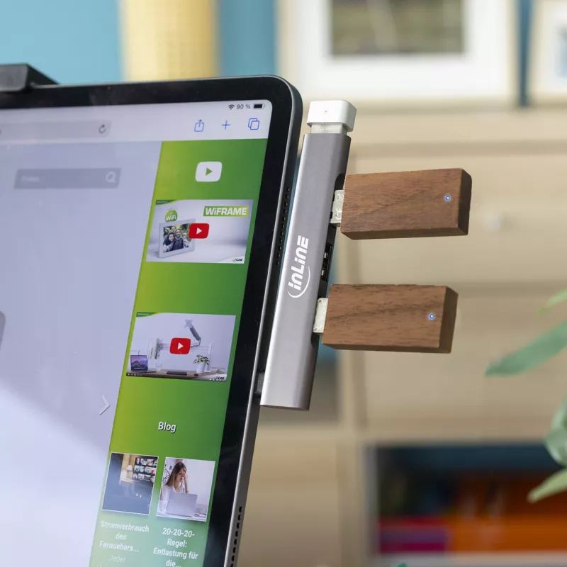 InLine slanke USB-C hub, 4-poorts, USB 3.0 + 3x USB 2.0, slank design