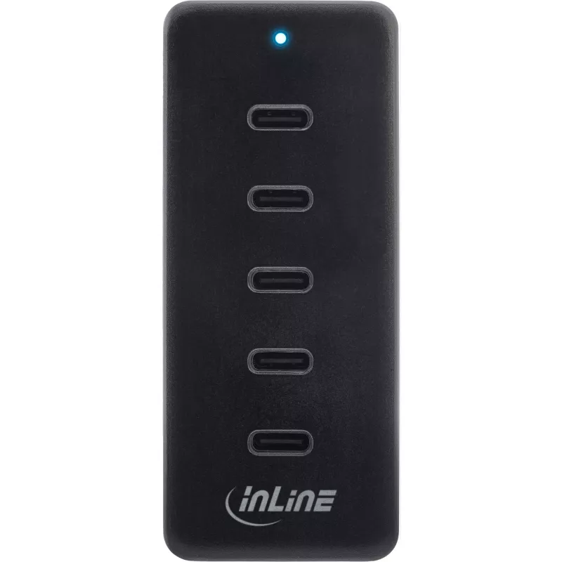 InLine USB-C uitbreiding 5-poorts 100W indoor-oplader universele compatibiliteit