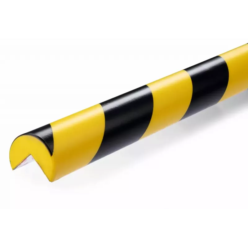 Durable C25R polyurethaan-product zwart geel afgerond 1000 mm