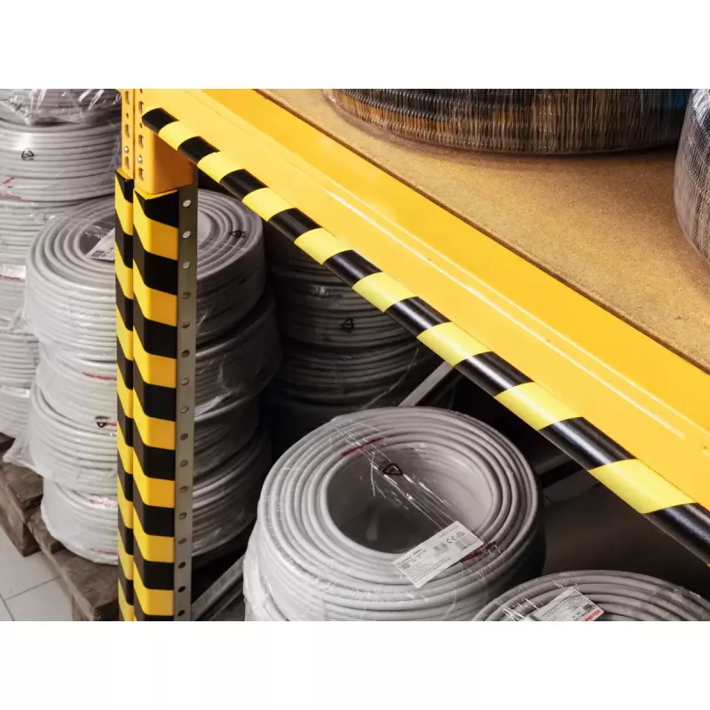 Durable C25R polyurethaan-product zwart geel afgerond 1000 mm
