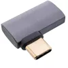 InLine USB4-adapter, USB-C stekker/bus rechts/links afgewinkeld, aluminium, grijs
