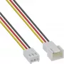 InLine ventilator-kabelverlenging 3-Pin Molex stekker/bus lengte 2 m