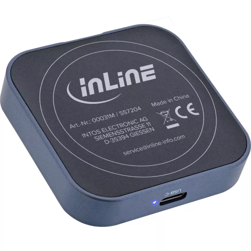 InLine Clip Case - magnetische USB-C-behuizing voor SATA III & NVMe M.2 SSD's