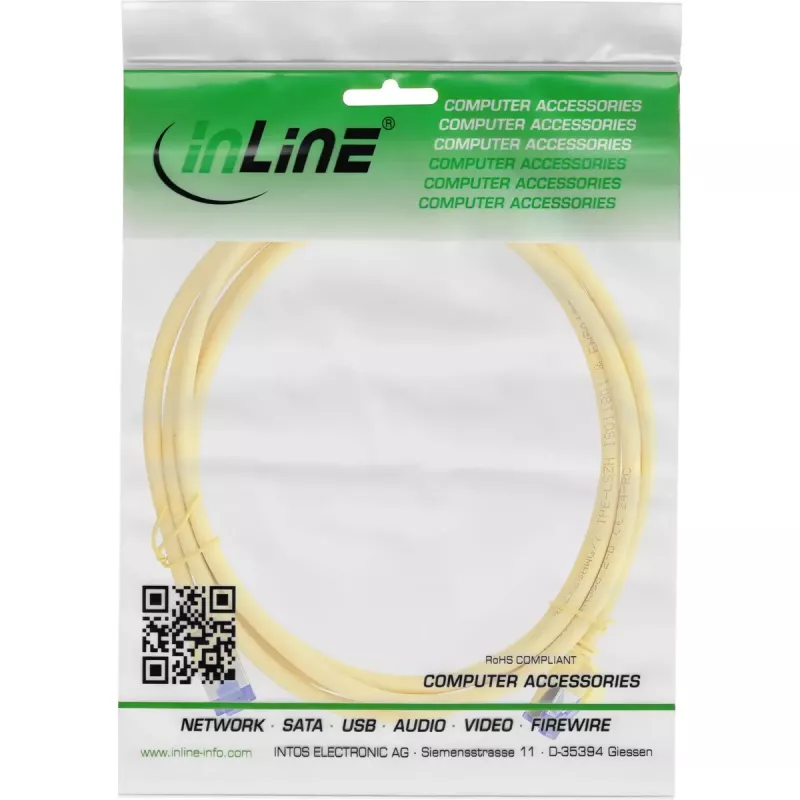 InLine 74925Y netwerkkabel geel 25 m Cat6a S/FTP (S-STP)
