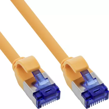 Patchkabel InLine Cat.6A S/FTP TPE (LSZH) PoE, flexibel, geel, 15 m