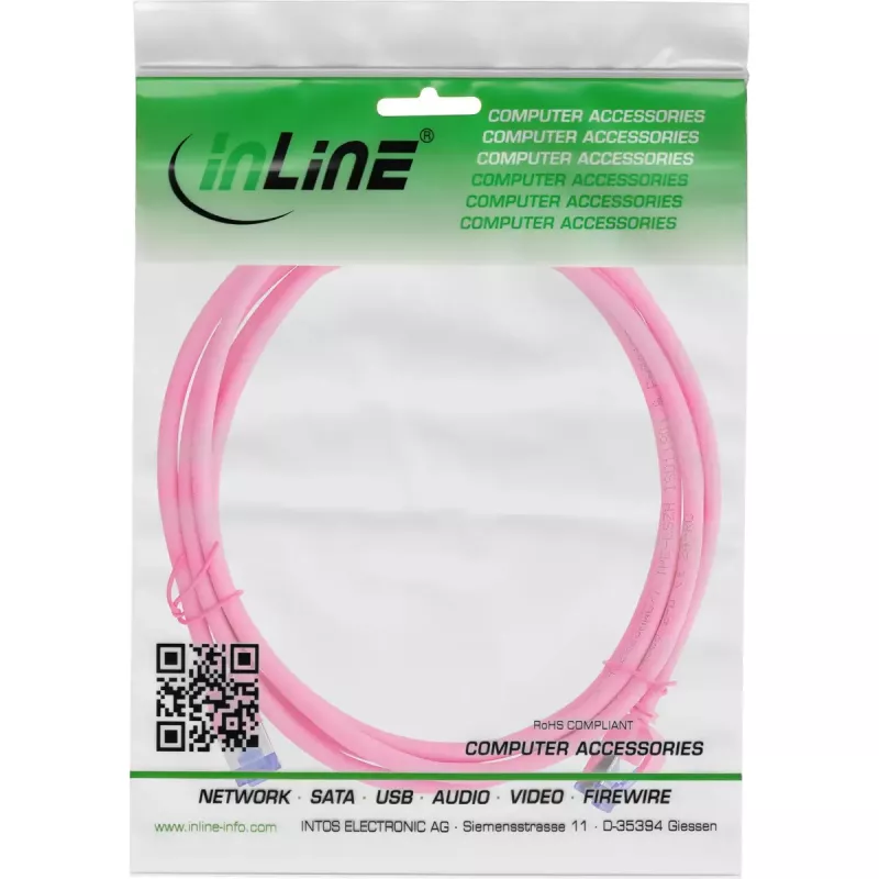 InLine 74905M netwerkkabel magenta 5 m Cat6a S/FTP (S-STP)