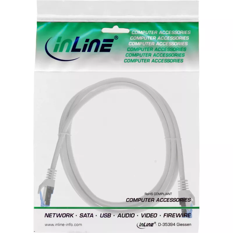 InLine 72614 netwerkkabel grijs 1,5 m Cat6a S/FTP (S-STP)