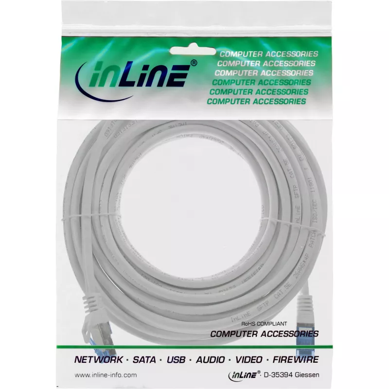 InLine 72605 netwerkkabel grijs 5 m Cat6a S/FTP (S-STP)