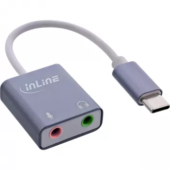 Audioconverter InLine 33051F USB Type-C grijs 42x30x12mm