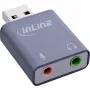 Audio-adapter InLine 33051E USB Type-A grijs 42mm x 30mm x 12mm