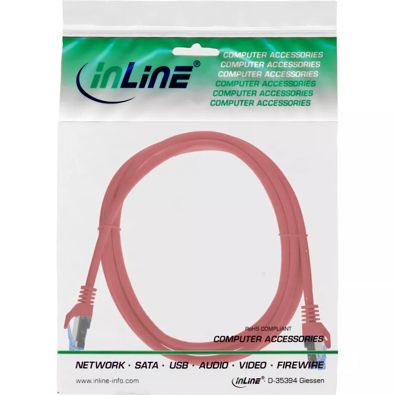 InLine 72601R Netwerkkabel rood 1 m Cat6a S/FTP (S-STP)