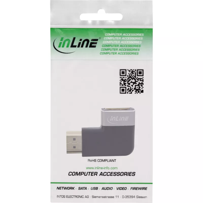 HDMI-adapter InLine 17991E zwart grijs verguld
