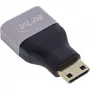 InLine 17991C Kabel-adapter HDMI A Mini HDMI C zwart, grijs
