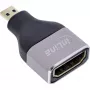 InLine 17991B HDMI A naar Micro HDMI D kabeladapter zwart grijs