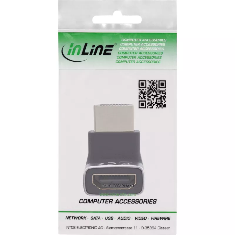 HDMI-adapter InLine 17991G zwart grijs verguld