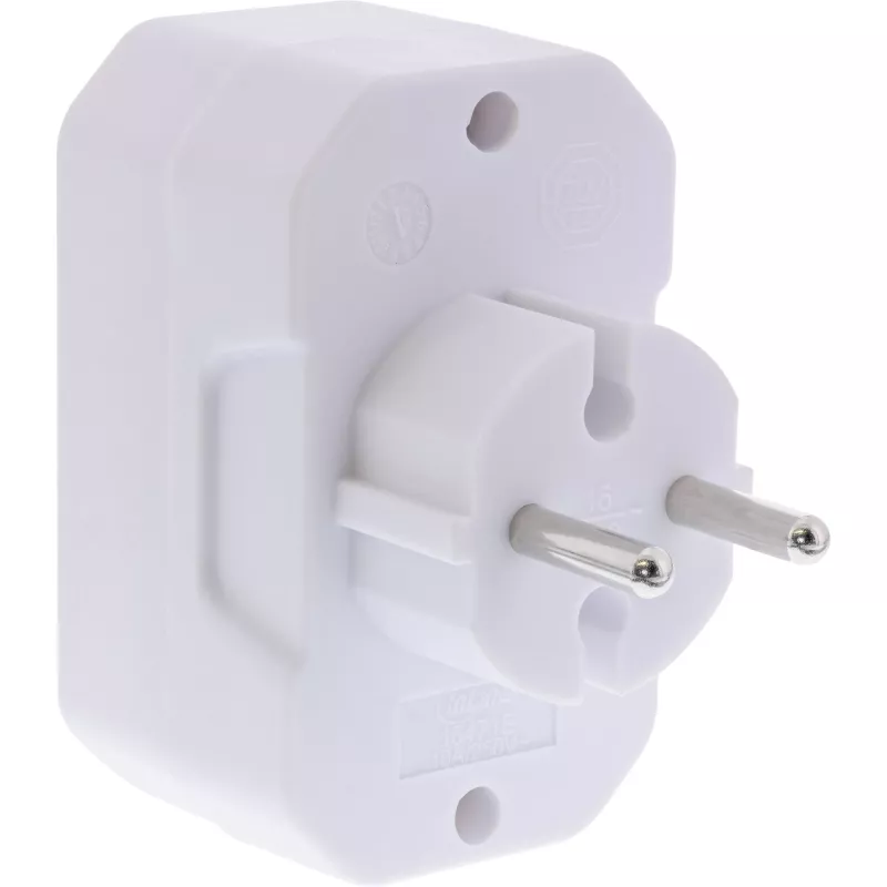 Netstekkeradapter type F type C InLine 16471E wit