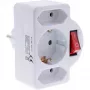 Netstekkeradapter type F InLine 16471C 2x type C + type F wit