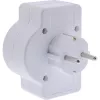 Netstekkeradapter type F InLine 16471C 2x type C + type F wit