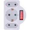 Netstekkeradapter type F InLine 16471C 2x type C + type F wit