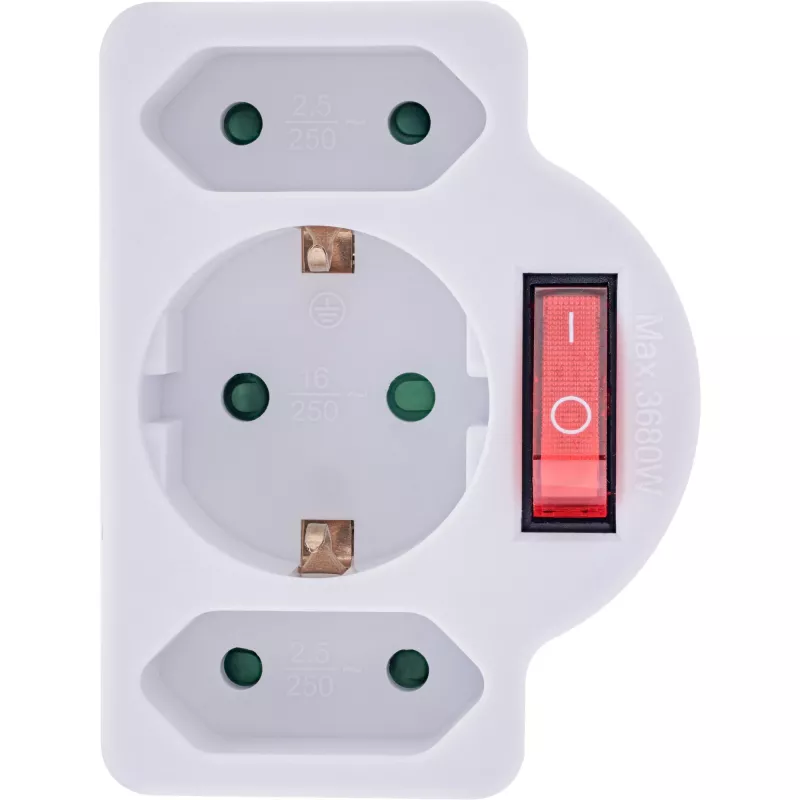 Netstekkeradapter type F InLine 16471C 2x type C + type F wit