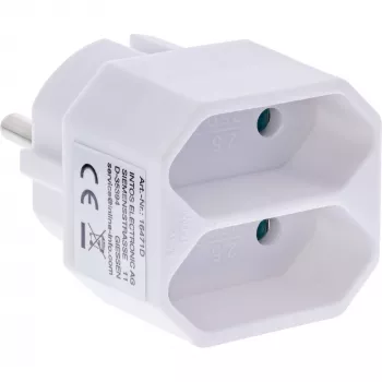 Netstekkeradapter type F type C eurostekker wit InLine 16471D