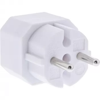 Netstekkeradapter type F type C eurostekker wit InLine 16471D
